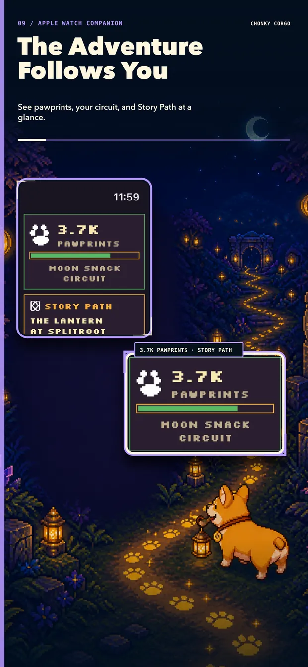 The Adventure Follows You: pawprints and the Story Path on Apple Watch