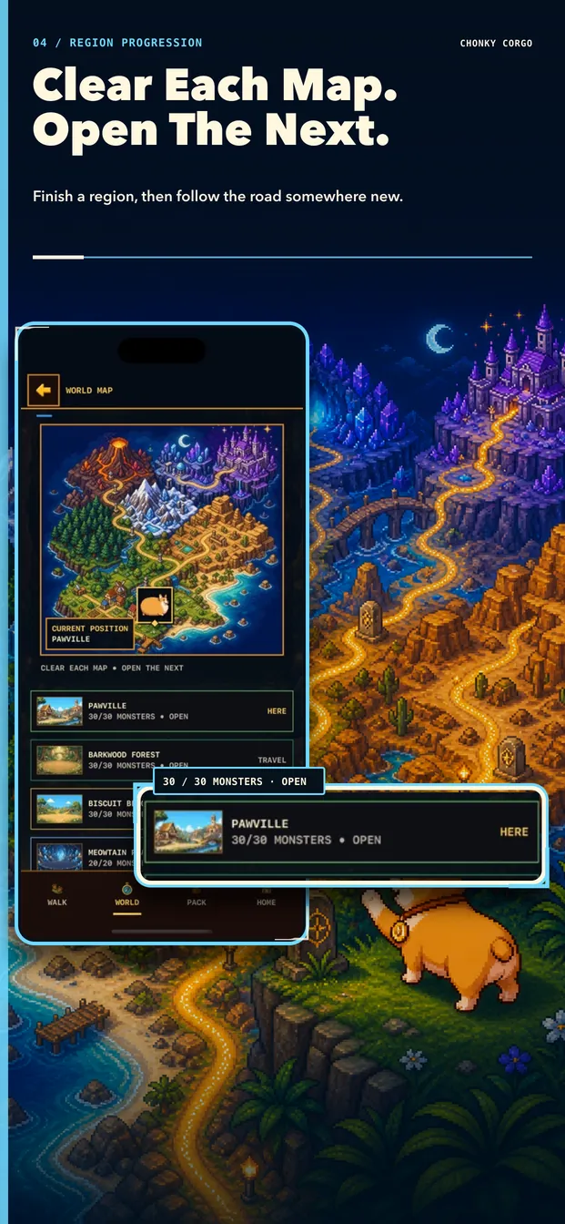 Clear Each Map. Open The Next.: finish a region, then follow the road somewhere new